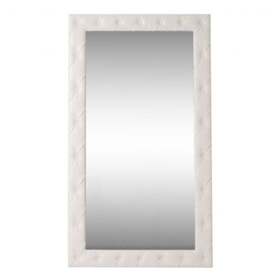 Diamond Button Tufted Mirror