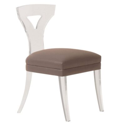 Acrylic Pass Through Back  Sidechair