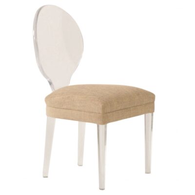 Acrylic Round Back  Sidechair