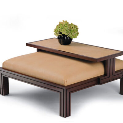 Powell Sliding Tray Ottoman
