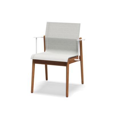 Teak Stacking Dining Chair With Arms