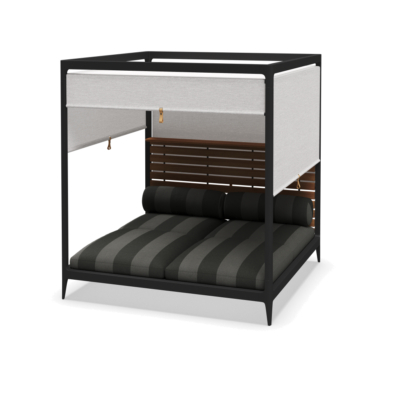 Daybed With Teak Back & Screens