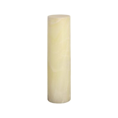 Onyx Lamp Pedestal Cylindrical, White