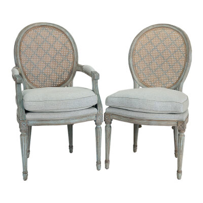 Louis Xvi Cane Back Arm & Side