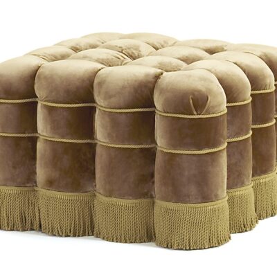 Scallop Tufted Ottoman