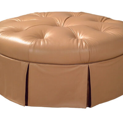Round Ottoman With Skirt