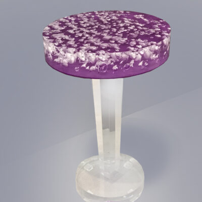 Round Bubble Top Side Table