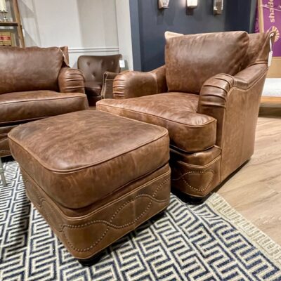 McKinley Whitehead Chair + Ottoman